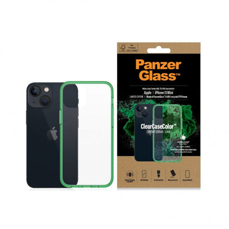 PanzerGlass iPhone 13 Mini -suojakuori ClearCase Color Lime