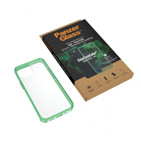 PanzerGlass iPhone 13 Mini -suojakuori ClearCase Color Lime