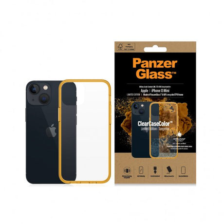 PanzerGlass iPhone 13 Mini -suojakuori ClearCase Color Tangerine