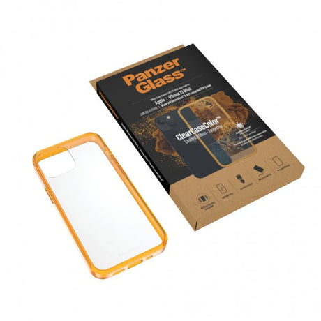 PanzerGlass iPhone 13 Mini -suojakuori ClearCase Color Tangerine