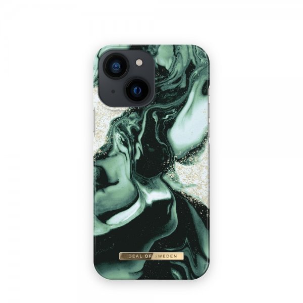 Ideal of Sweden iPhone 13 Mini Suojakuori Fashion Case Golden Olive Marble