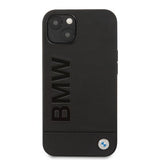 BMW iPhone 13 Mini Kuori Hot Stamp Metallilogo Musta
