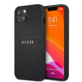 Guess iPhone 13 Mini Suojakuori Hot Stamp Metal Logo Musta
