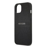 Guess iPhone 13 Mini Suojakuori Hot Stamp Metal Logo Musta