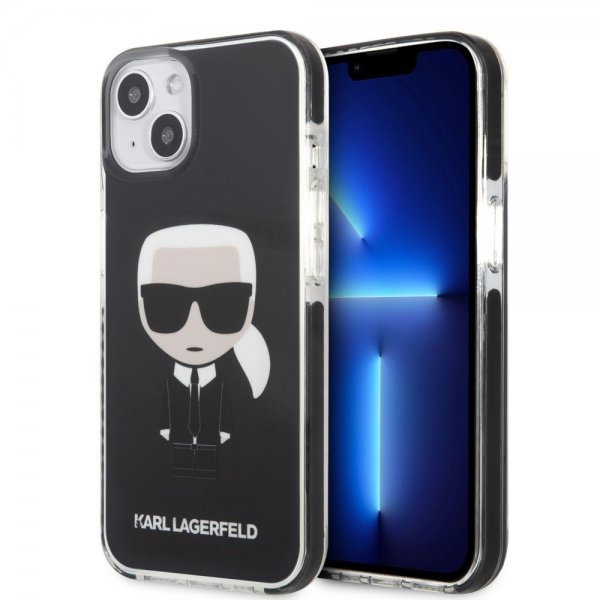 Karl Lagerfeld iPhone 13 Mini Kotelo Iconic Full Body Musta