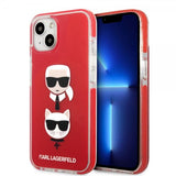 Karl Lagerfeld iPhone 13 Mini -suojakuori Karl & Choupette Punainen