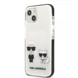 Karl Lagerfeld iPhone 13 Mini -suojakuori Karl & Choupette Valkoinen