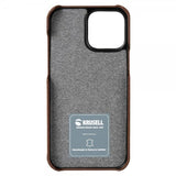 Krusell iPhone 13 Mini -suojakuori, Leather CardCover, konjakinruskea