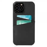 Krusell iPhone 13 Mini -suojakuori, nahkainen CardCover, Vintage Black