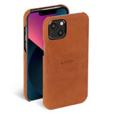 Krusell iPhone 13 Mini -suojakuori nahkaa, konjakinruskea