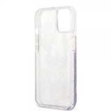 Guess iPhone 13 Mini Suojakuori Liquid Glitter Flower Pattern Lila