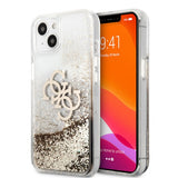 Guess iPhone 13 Mini Kuori Liquid Glitter Kulta
