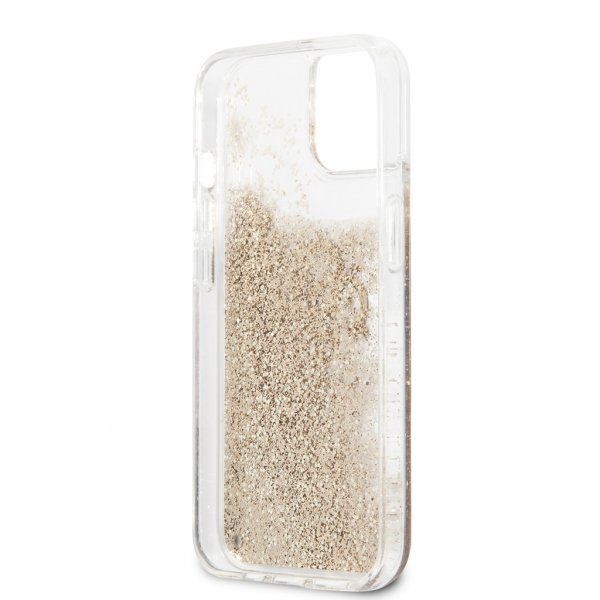 Guess iPhone 13 Mini Kuori Liquid Glitter Kulta
