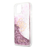 Guess iPhone 13 Mini Kuori Liquid Glitter Ruusukulta