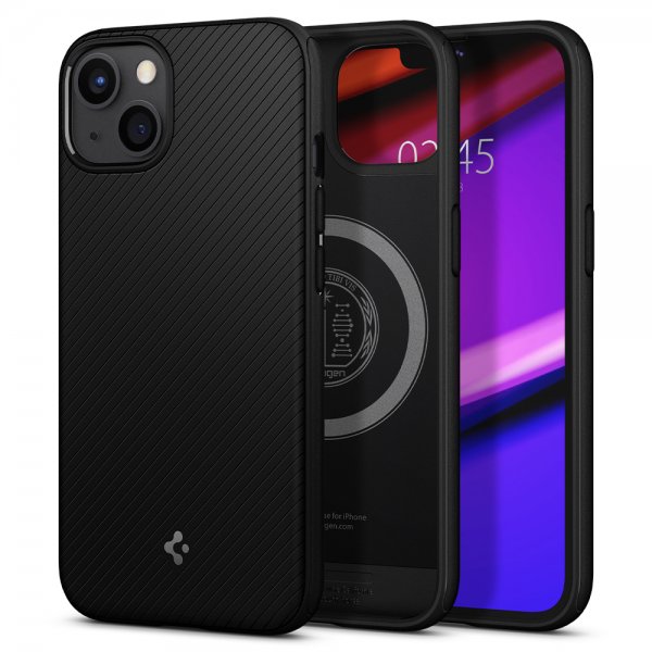 Spigen iPhone 13 Mini -kuori, Mag Armor, mattamusta
