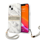 Guess iPhone 13 Mini Suojakuori Marble Design Stripe Harmaa