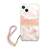 Guess iPhone 13 Mini Suojakuori Marble Design Stripe Pink