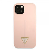 Guess iPhone 13 Mini Suojakuori Metal Triangle Pinkki