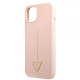 Guess iPhone 13 Mini Suojakuori Metal Triangle Pinkki