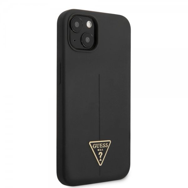 Guess iPhone 13 Mini Suojakuori Metal Triangle Musta