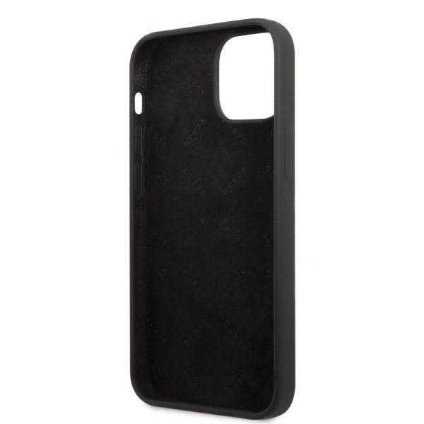 Guess iPhone 13 Mini Suojakuori Metal Triangle Musta