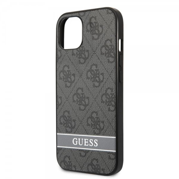 Guess iPhone 13 Mini Suojakuori Printed Stripe Bottom harmaa