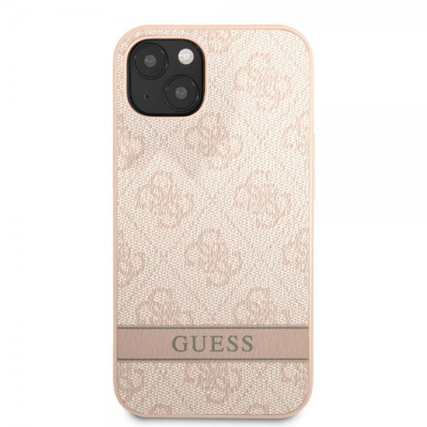 Guess iPhone 13 Mini Skal Printed Stripe Bottom Ruusu