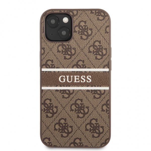Guess iPhone 13 Mini Kuori Printed Stripe Ruskea