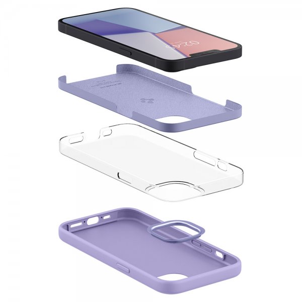 Spigen iPhone 13 Mini -kuori, Silicone Fit, Iris Purple