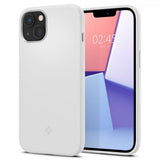 Spigen iPhone 13 Mini -silikonikuori, valkoinen