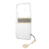 Guess iPhone 13 Mini Suojakuori Stripe Charm Ruskea