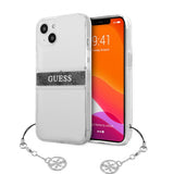 Guess iPhone 13 Mini -kuori Stripe Charm, harmaa
