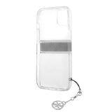 Guess iPhone 13 Mini -kuori Stripe Charm, harmaa