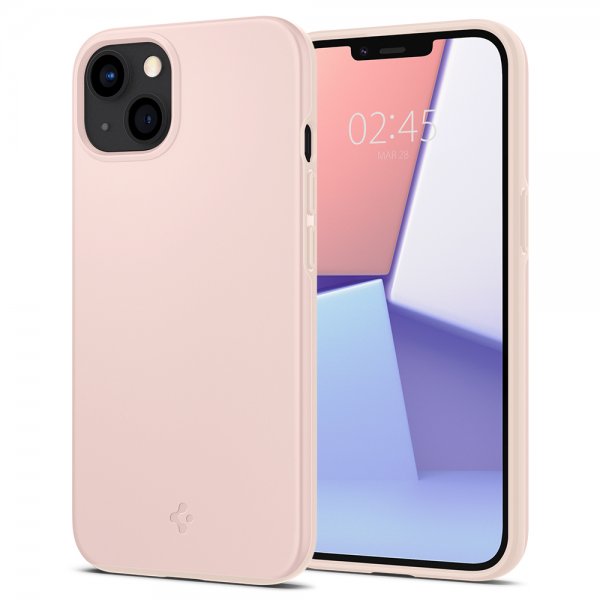 Spigen iPhone 13 Mini Thin Fit -kuori, Pink Sand