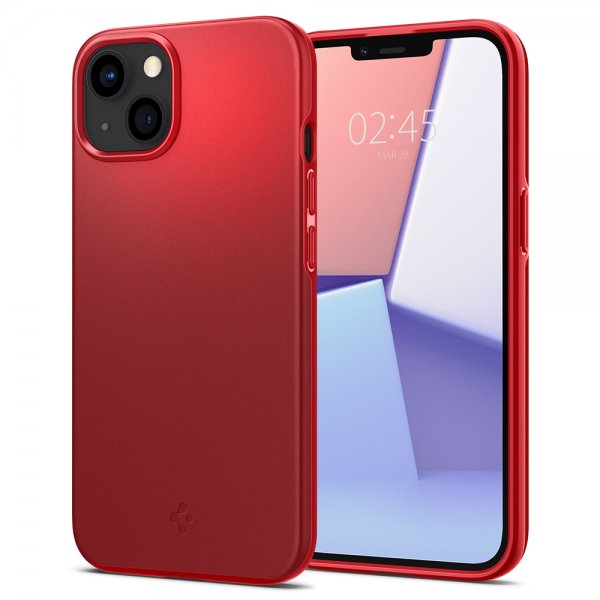 Spigen iPhone 13 Mini Suojakuori Thin Fit Punainen
