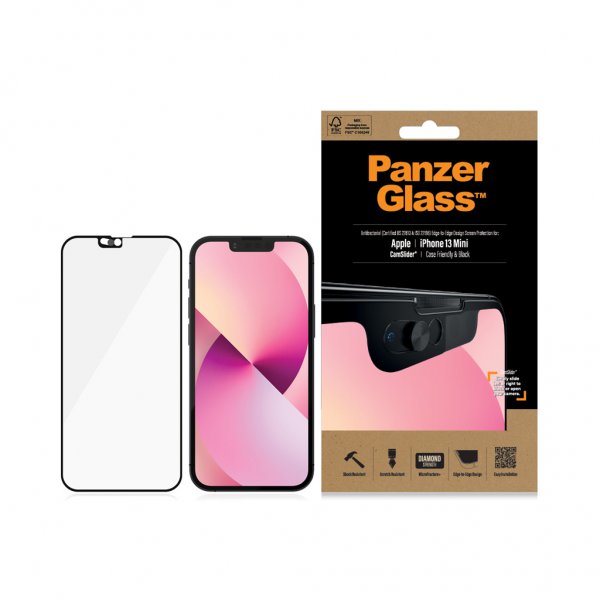 PanzerGlass iPhone 13 Mini -näytönsuoja Edge-to-Edge CamSlider
