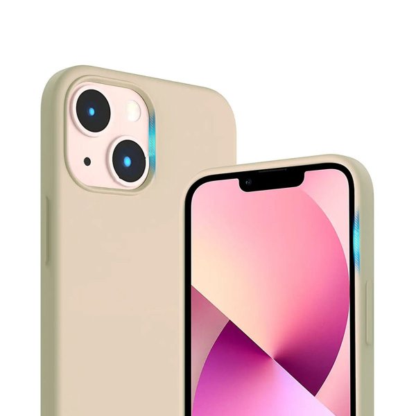Rvelon iPhone 13 Kuori Silikoni Beige