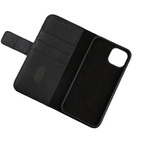 Rvelon iPhone 13 Kotelo Aito Nahka Korttipaikka Musta