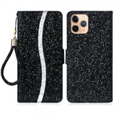 iPhone 13 Pro Kotelo Glitterraita Musta