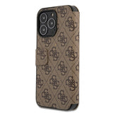 Guess iPhone 13 Pro -suojakuori, metallilogo, ruskea