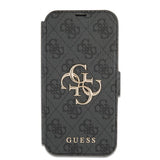 Guess iPhone 13 Pro -suojakuori, metallinen logo, harmaa