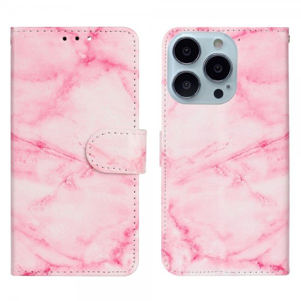 iPhone 13 Pro Kotelo Aihe Vaaleanpunainen Marmori