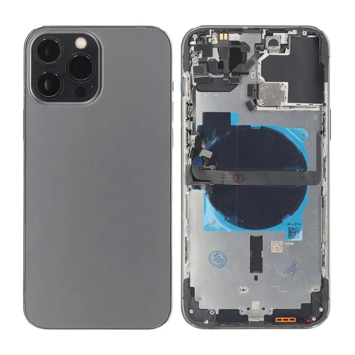 iPhone 13 Pro Max -takakansi täydellisellä OEM-kehyksellä – grafiitti