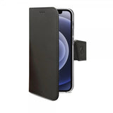 Celly iPhone 13 Pro Max -suojakotelo Wally Wallet Case, musta