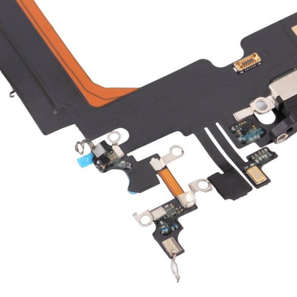 iPhone 13 Pro Max latausliitin joustokaapelilla, alkuperäinen - Valkoinen