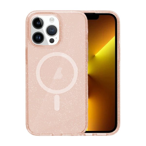 iPhone 13 Pro Max -glitterkotelo MagSafe, kulta