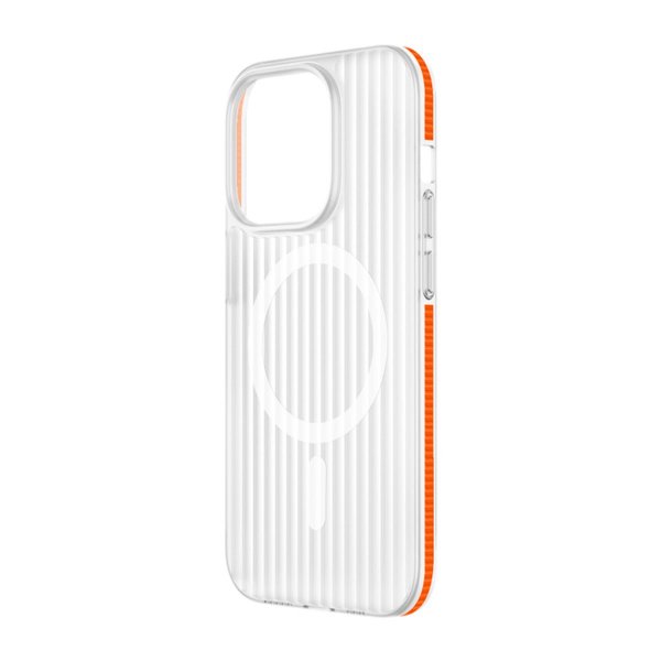 iPhone 13 Pro Max -kotelo aaltopahvikuvioitu MagSafe Oranssi