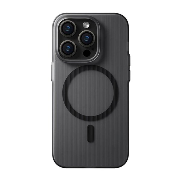 iPhone 13 Pro Max -kotelo aaltopahvikuvioitu MagSafe Musta
