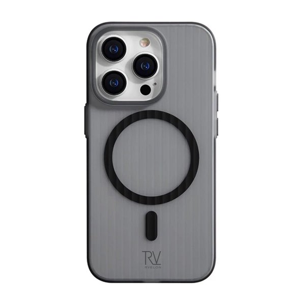 Rvelon iPhone 13 Pro Max Kotelo Uritettu MagSafe Harmaa