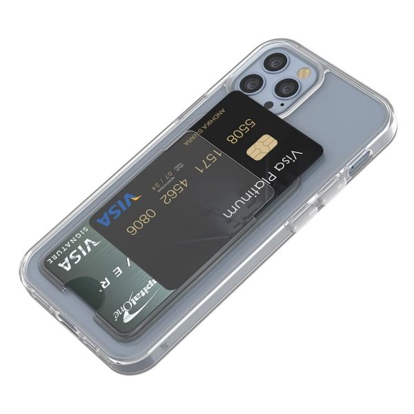 Rvelon iPhone 13 Pro Max Kotelo Korttipidikkeellä Läpinäkyvä